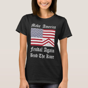 Medieval Red White Blue Heraldic America Flag T-Shirt