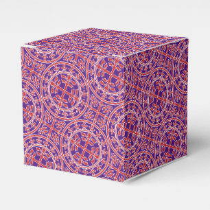 Medieval Red White Purple Wreath Leaves Romanesque Favor Box