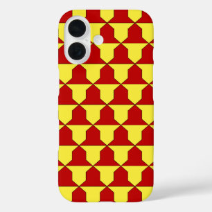 Medieval Red Yellow Ferrer Derby Heraldic Pattern  iPhone 16 Case
