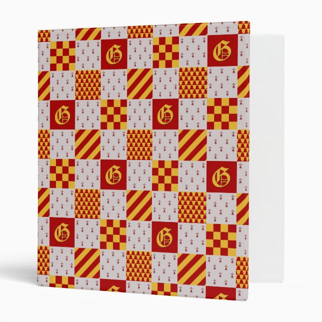 Medieval Red Yellow Magical Fantasy Heraldic Binder (Front/Inside)