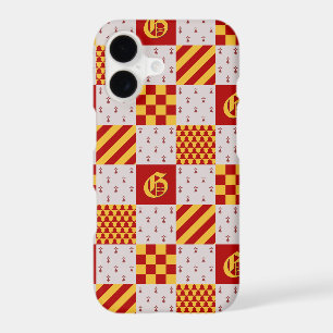 Medieval Red Yellow Vair Ermine Heraldic Pattern