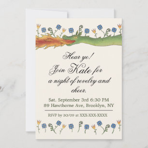 Medieval Ren Faire dragon Invitation