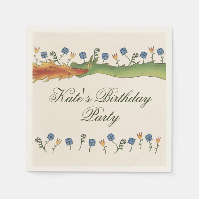 Medieval Ren Faire dragon Napkin (Front)