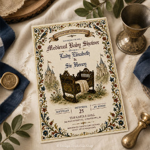 Medieval Renaissance Baby Shower Invitation