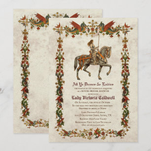 Medieval Renaissance Bridal Shower Invitation