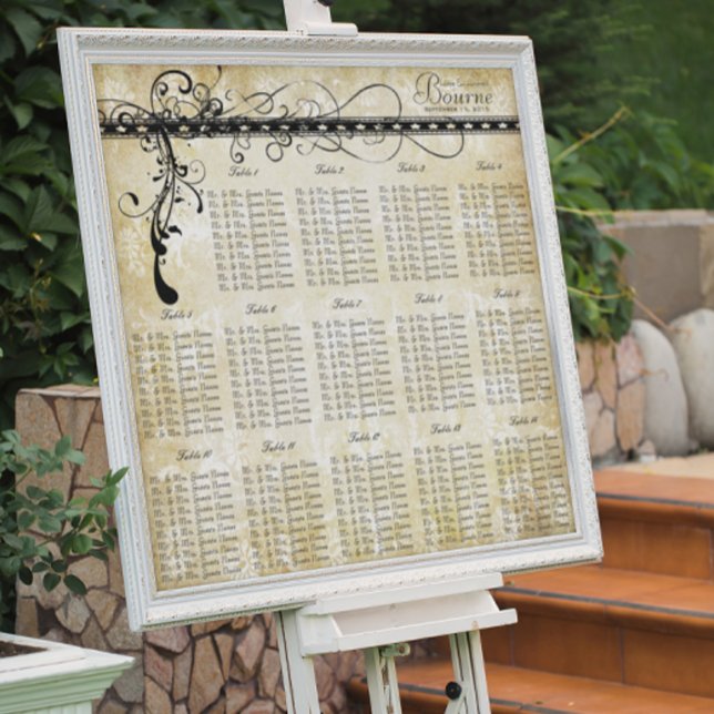 Medieval Renaissance Elegant Seating Chart Tables (Creator Uploaded)
