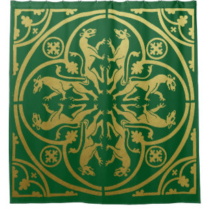 Medieval Renaissance Herald Lion Leopard Metallic 