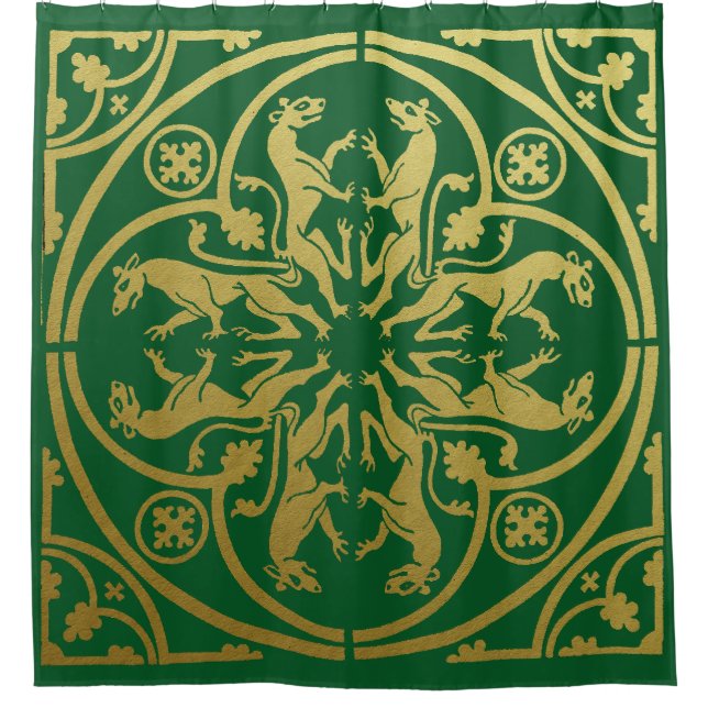 Medieval Renaissance Herald Lion Leopard Metallic  (Front)