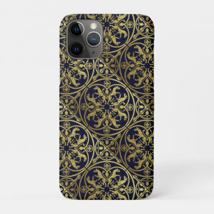 Medieval Renaissance Herald Lion Leopard Metallic iPhone 11 Pro Case