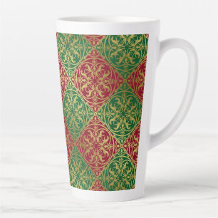 Medieval Renaissance Herald Lion Leopard Metallic  Latte Mug
