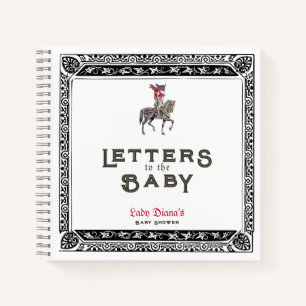 Medieval Renaissance Knight Renfaire W Baby Shower Notebook