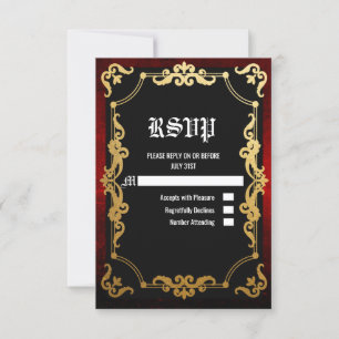 Medieval Renaissance Middle Ages Goth RSVP card