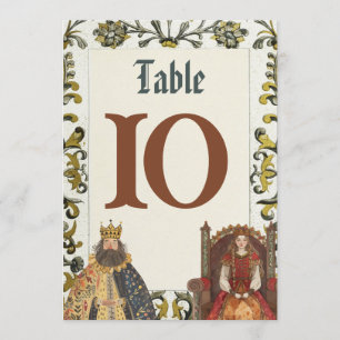 Medieval Renaissance Royal Wedding Table Numbers