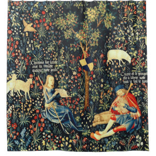 Medieval Renaissance Tapestry  Shepherds and Sheep