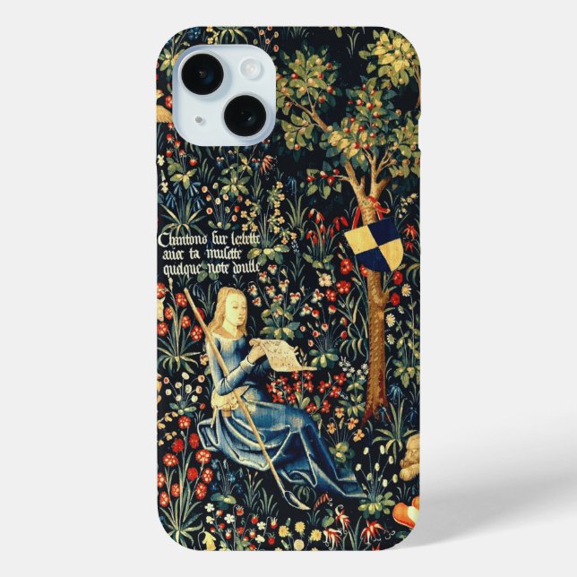 Medieval Renaissance Tapestry  Shepherds and Sheep Case-Mate iPhone Case (Back)