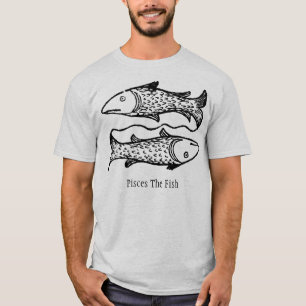 Medieval Renaissance Zodiac Symbol Pisces Fish T-Shirt