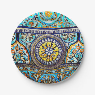 Medieval Roman Italian Spanish Majolica Floral Paper Plate