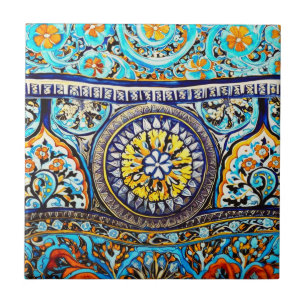 Medieval Roman Italian Spanish Majolica Floral Tile