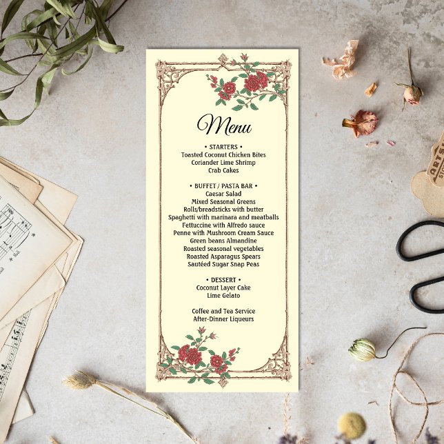 Medieval Romantic Wedding Menu (Creator Uploaded)