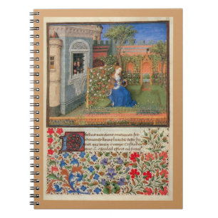 medieval rose garden notebook