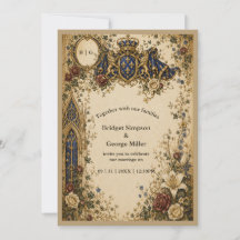 Medieval Royal Gothic Celtic Monogram Wedding
