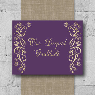 Medieval Royal Roses Wedding Thank You Card