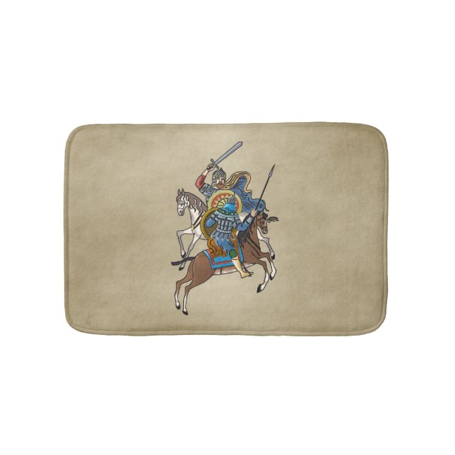 Medieval Russian Bogatyr Bath Mat (Front)