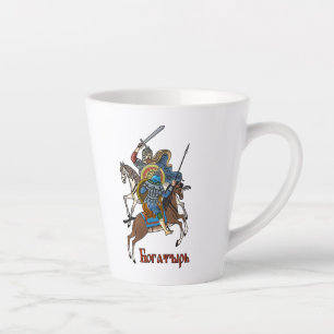 Medieval Russian Bogatyr Latte Mug