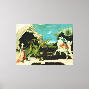 Medieval Saint George and the Dragon Canvas Print