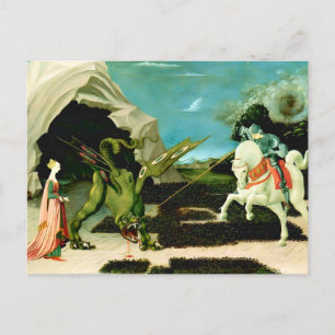 Medieval Saint George and the Dragon  Postcard