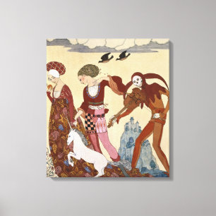 Medieval Scene by Georges Barbier Canvas Print