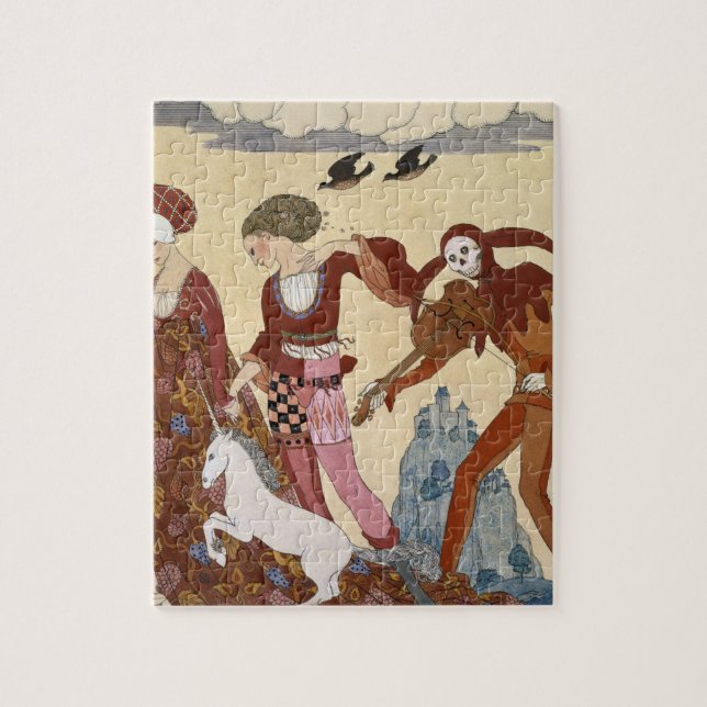 Medieval Scene by Georges Barbier Jigsaw Puzzle (Vertical)