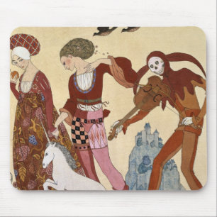 Medieval Scene by Georges Barbier Mouse Pad