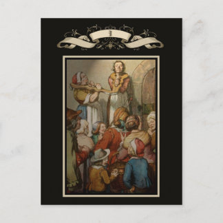 Medieval scene postcard
