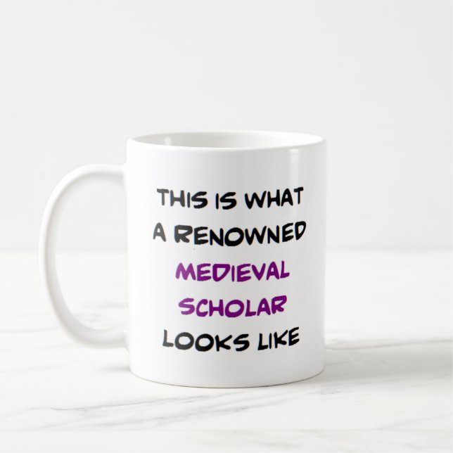 medieval scholar, renowned coffee mug (Left)