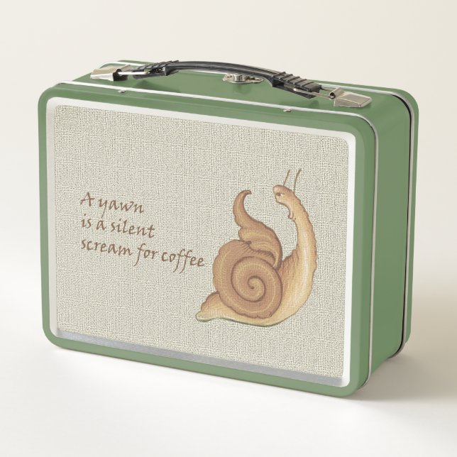 Medieval Screaming Snail Metal Lunchbox (Dos)