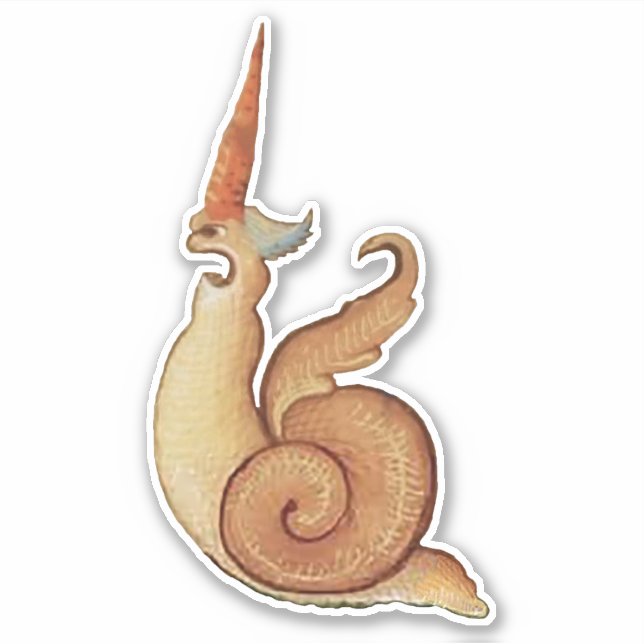 Medieval "Screaming Snail" Vinyl Sticker (Front)
