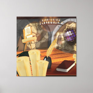 Medieval Scribe Study Canvas Print