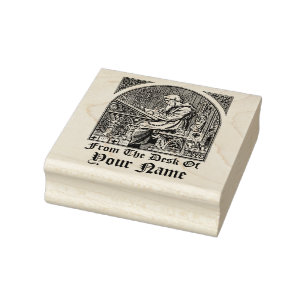 Medieval Scriptorium Scribe Template Rubber Stamp