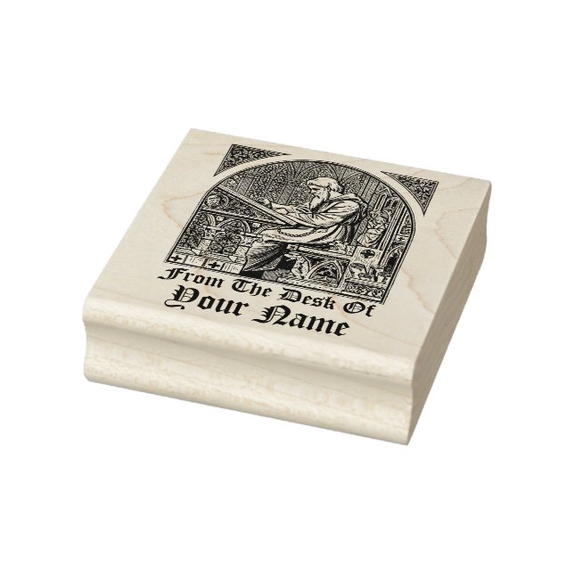 Medieval Scriptorium Scribe Template Rubber Stamp (Stamp)