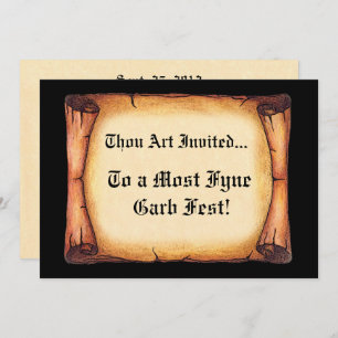 Medieval Scroll Invitation