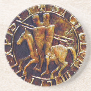 Medieval Seal of the Knights Templar Coaster