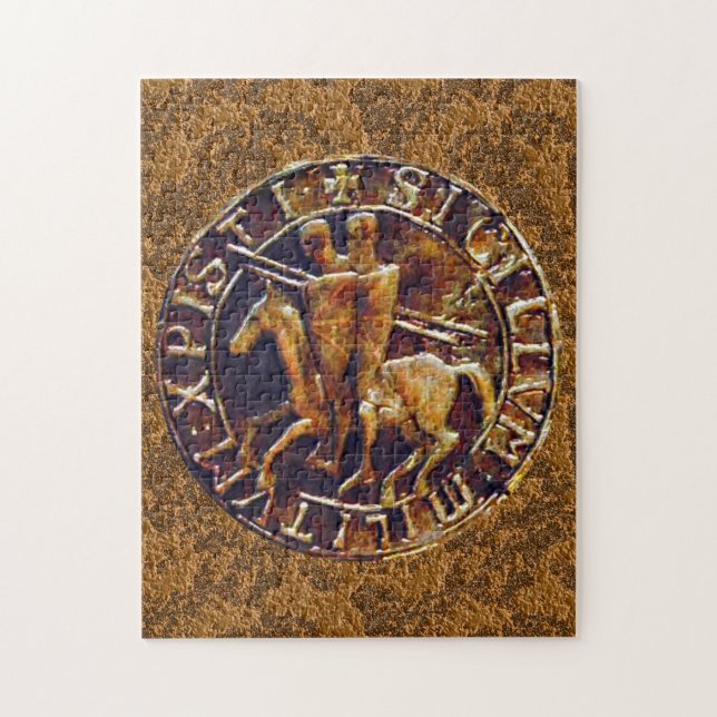 Medieval Seal of the Knights Templar Jigsaw Puzzle (Vertical)