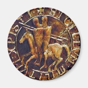 Medieval Seal of the Knights Templar Magnet