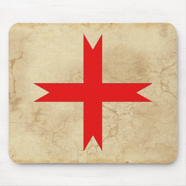 Medieval Seal of the Knights Templar Mouse Pad (Front)