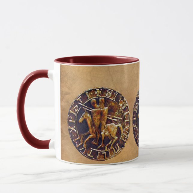 Medieval Seal of the Knights Templar Mug (Left)