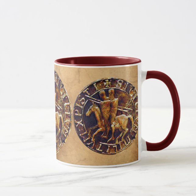 Medieval Seal of the Knights Templar Mug (Right)