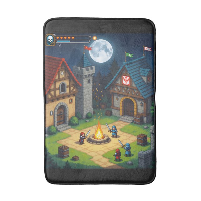 Medieval Setting Bath Mat (Front Vertical)