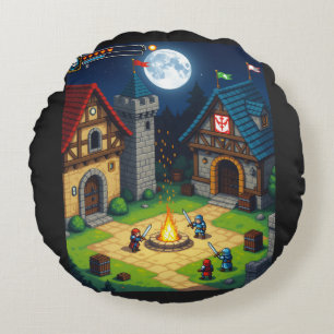 Medieval setting round pillow