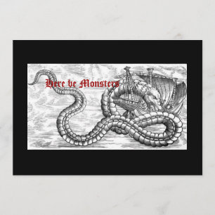 Medieval Ship and Dragon Invitations